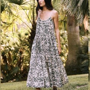 THE GREAT. The Breeze Dress in Palm Leaf Floral | Size 0